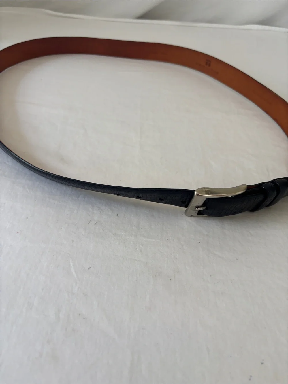 Trafalgar Tan Leather Men's Belt with Embossed Logo Size 46